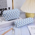 thumbnail image 4 of LAICAIW Checkered Cosmetic Bag and Makeup Brush Storage Bag-Large Capacity Travel Toiletry Organizer, 4 of 7