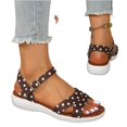 thumbnail image 3 of Willtoo Women'S Polka Dot Sandals, Low Heel Open Toe Breathable, Summer Casual Beach Shoes, 3 of 6