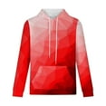 thumbnail image 4 of Miluxas Gradient Color Hoodie Mens Loose Fit Long Sleeve Drawstring Shirt Casual Fashion Comfort Pullover Tops with Pocket Red, 4 of 5