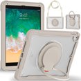 thumbnail image 2 of XYX For iPad 6th 2018/5th Gen 2017 Case 9.7 inch, 360 Rotating Hand Grip, Shoulder Strap, Heavy Duty Drop Protection, Khaki, 2 of 7