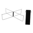 thumbnail image 3 of Soporte de casilla de hielo de soporte de enfriamiento plegable Metal de servicio pesado Rack de maleta de estado de soporte plegable para viajes al Negro recto, 3 of 8