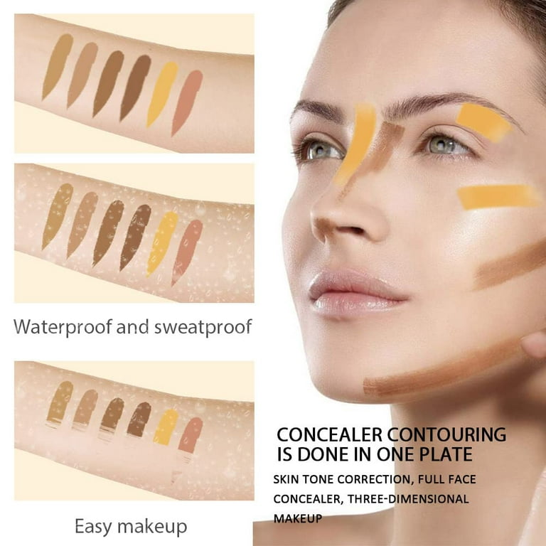Professional Color Correcting Concealer Palette Cream Contouring Makeup Kit  for Tattoo Concealer or Corrects Dark Circles Red Marks Scars.Light Medium  Creamy Concealer for Mature Skin.Longwear&Waterproof 01
