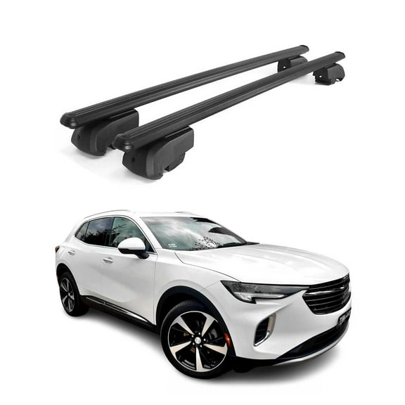 Lockable Roof Rack Cross Bars Luggage Carrier for Buick Envision 2021-2024 Black