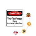 thumbnail image 4 of Danger Your Personalized Text Image Here You Chose Color Of Text Display Indoor Outdoor Unique Aluminum Metal Sign 12"x12", 4 of 5