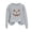 Gray, variant on vzibsiv Womens Spooky Season Pumpkin Face Rhinestone Sweatshirt Classic Crewneck Top,White L