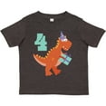 thumbnail image 3 of Inktastic 4th Birthday Dinosaur Boys or Girls Toddler T-Shirt, 3 of 5