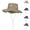 Khaki, variant on Men Women Bucket Hats with String Wide Brim Hiking Fishing UV Sun Protection Safari Panama Bucket Cap Beige Free Size