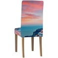 thumbnail image 2 of ZHANZZK Impressive Europen Cityscape Evening View Stretch Chair Cover Protector Seat Slipcover for Dining Room Hotel Wedding Party Set of 1, 2 of 5