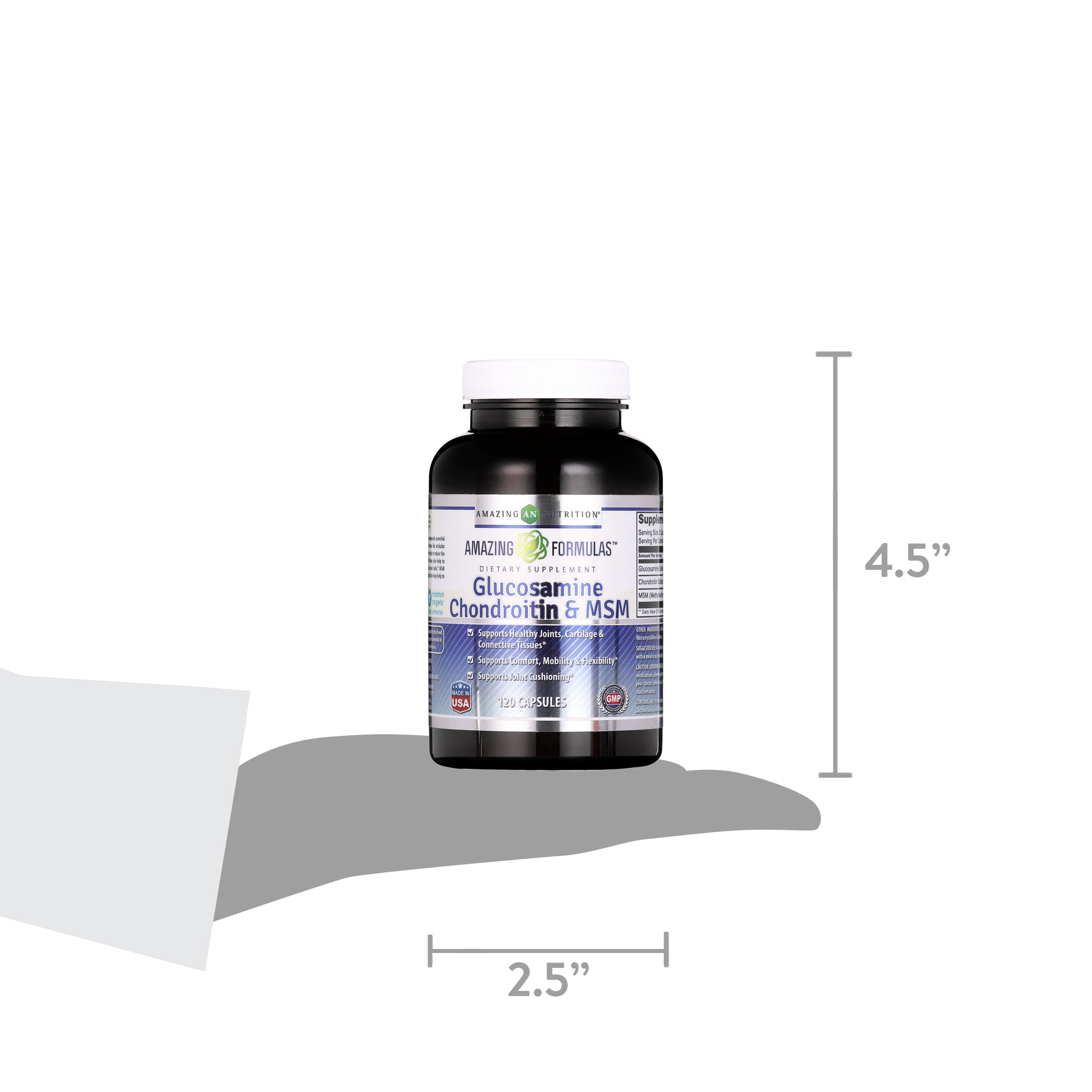 Amazing Formulas Glucosamine + Chondroitin + MSM 120 Capsules