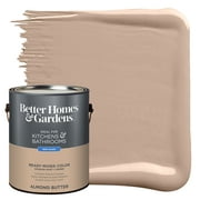 Better Homes & Gardens Interior Paint and Primer, Almond Butter / Beige, 1 Gallon, Semi-Gloss