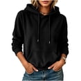 thumbnail image 5 of Warop Women's Oversized Hoodies Knitted Sweatshirt Long-Sleeve Drawstring Pullover with Pockets Fall Winter Clothes, 5 of 6