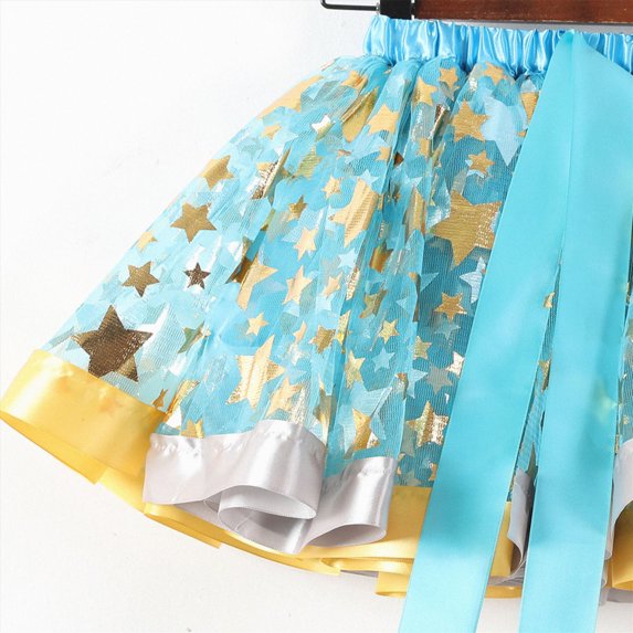 NOLDARES utu for Toddler Girls Adorable Kids Tutu Skirts Multicolor Tulle Ballet Tutus for Dress Up Parties Dance Recital Gifts(Sky Blue,2-4 Years)