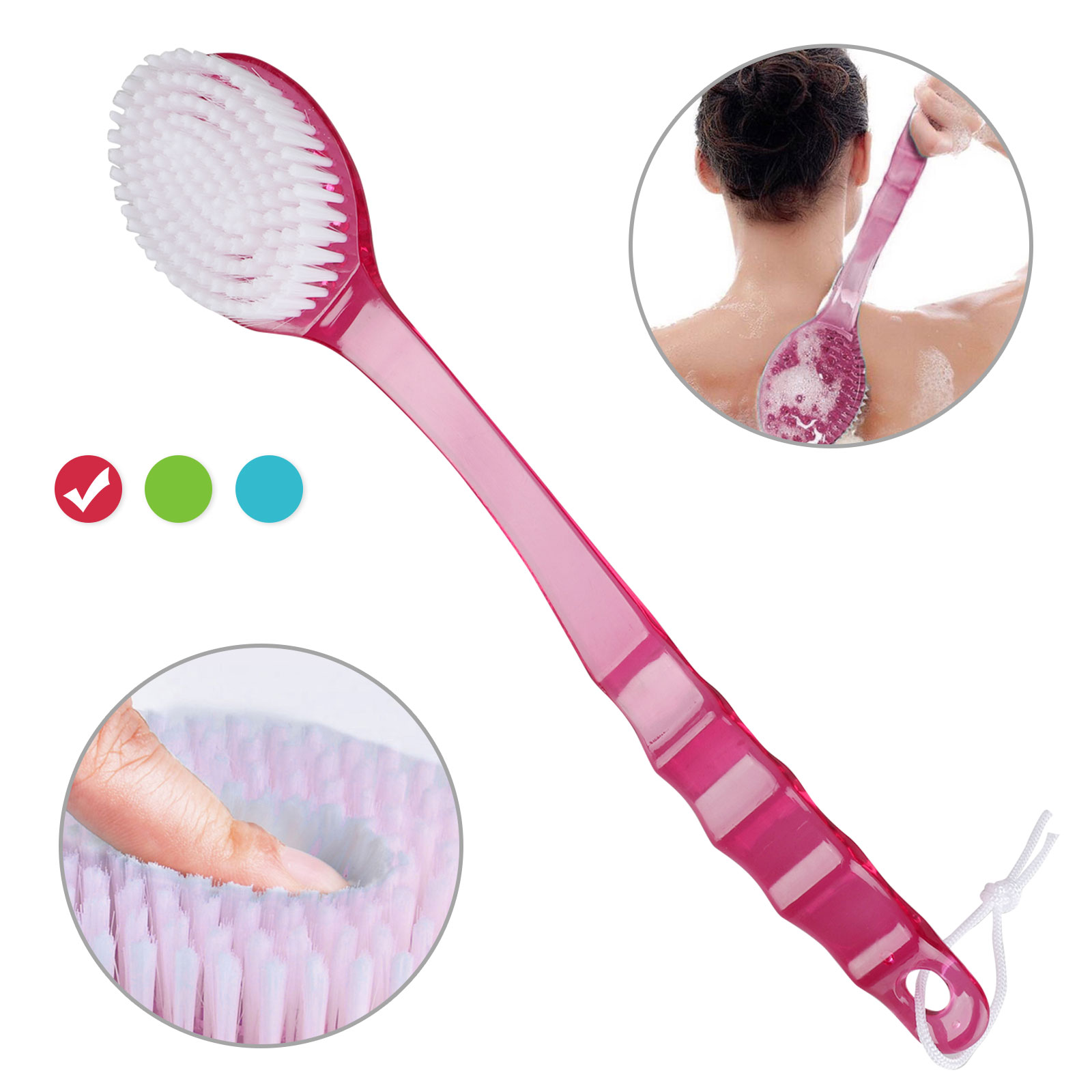 EEEKit Bath Shower Body Brush with Long Handle Soft Bristle Shower