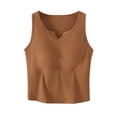 thumbnail image 2 of YHAJDS Pajama Set for Women 2 Piece Womens Night Shirts Solid Color Built In Bra Tank Top, 2 of 5