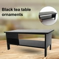 thumbnail image 5 of Windcarnival Coffee Table Model Wide Application Adorable Acrylic Dollhouse Black Coffee Table for Ornament, 5 of 12
