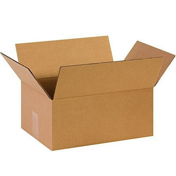 Partners Brand Moving Boxes, Medium 14" x 10" x 6" (25 Pack), Corrugated Cardboard Box for Packing Packaging Mailing Storage, and Shipping for Home or Office, 32 ECT - Pack of 25