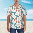 thumbnail image 2 of Fuzoiu Floral Strawberr Print Hawaiian Shirt for Men, Summer Beach Casual Short Sleeve Button Down Shirts, Men’s Beach Summer Shirts with Pocket,Large, 2 of 7