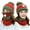 3Pcs/Set Brick Red, variant on HESHENG Fleece Lined Women Beanie Knit Hat, Winter Scarf Mask Set, Girls Warm Hat Earmuffs Cap with Pom Scarf Set, Beige