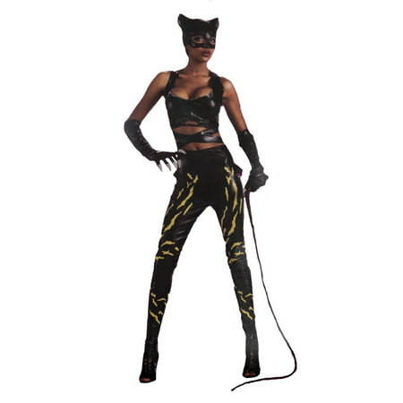 Rubies Costume Co Warner Brothers DC Comics Catwoman Women?s Female Halloween Costume Top Pants Gloves - S - Black
