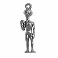 thumbnail image 1 of Sterling Silver 18" Unisex 1.5mm Box Chain 3D Standing Alien Pendant Necklace, 1 of 2