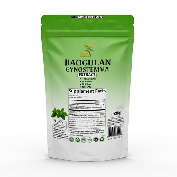 Jiaogulan (Gynostemma) Organic High Potency 4:1 Powder Extract 100g