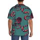 thumbnail image 3 of Balery Snake And Rose Camisa Casual de Manga Corta con Botones para Hombre, Texturizada, Estilo Cubano, para Playa, Verano-X-Large, 3 of 5
