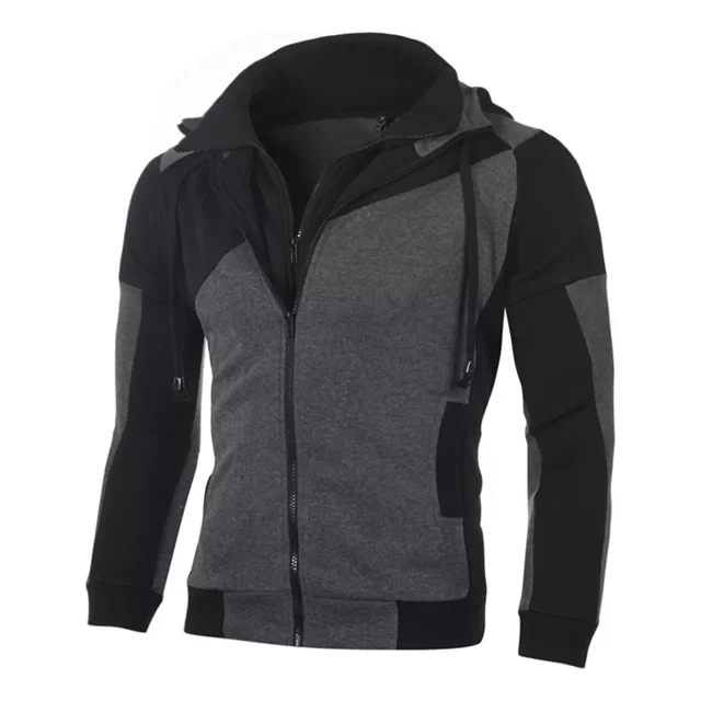 Sudadera Con Capucha Y Doble Cremallera Colour Block