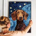 thumbnail image 5 of Wirehaired Vizsla Canvas Wall Art Print, Dog Artwork Poster for Bedroom Living Room Decor Size 11x17inch, inch, 24x36inch, 5 of 5