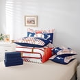 thumbnail image 6 of Feelyou Baseball Gaming Twin Bedding Sets 7-Piece, Red Blue Lines Bedding Comforter Set, 6 of 8