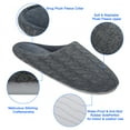 thumbnail image 3 of Unisex Men's Women's Slippers Comfort Cotton-blend Closed Toe House Shoes Indoor Scuff For Home Bedroom Living Room, 3 of 8