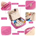 thumbnail image 3 of Neceser de viaje para maquillaje y cosméticos, ideal para mujeres y hombres (rosa), 3 of 5