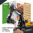 thumbnail image 3 of Wiher Remote Control Excavator Toys for Boys,14 Channel 1:14 RC Digger Construction Toys Tractor, Sound, Lighting, Metal Digging Head,RC Truck Gifts for Boys 3 4 5 6 7 8 9 10, 3 of 9