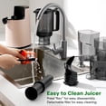 thumbnail image 3 of Aumpkin Cold Press Juicer, Juice maker with 5.4" Wide Feed Chute, 350W Slow Masticating Juicer for Whole Fruits and Vegetables, High Yield Machine (Pink), 3 of 9