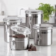 thumbnail image 4 of Set of 4 Stainless Steel Clamp Canisters w/ Clear Lids (26, 36, 47, 62 oz), 4 of 8