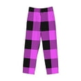 thumbnail image 4 of Balery Purple Black Buffalo Plaid print Men's Pajama Pants,Ultra Lightweight Pjs,Lounge Pant-Medium, 4 of 9