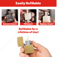 thumbnail image 5 of Zippo Classic Street Brass Pocket Lighter, 5 of 7