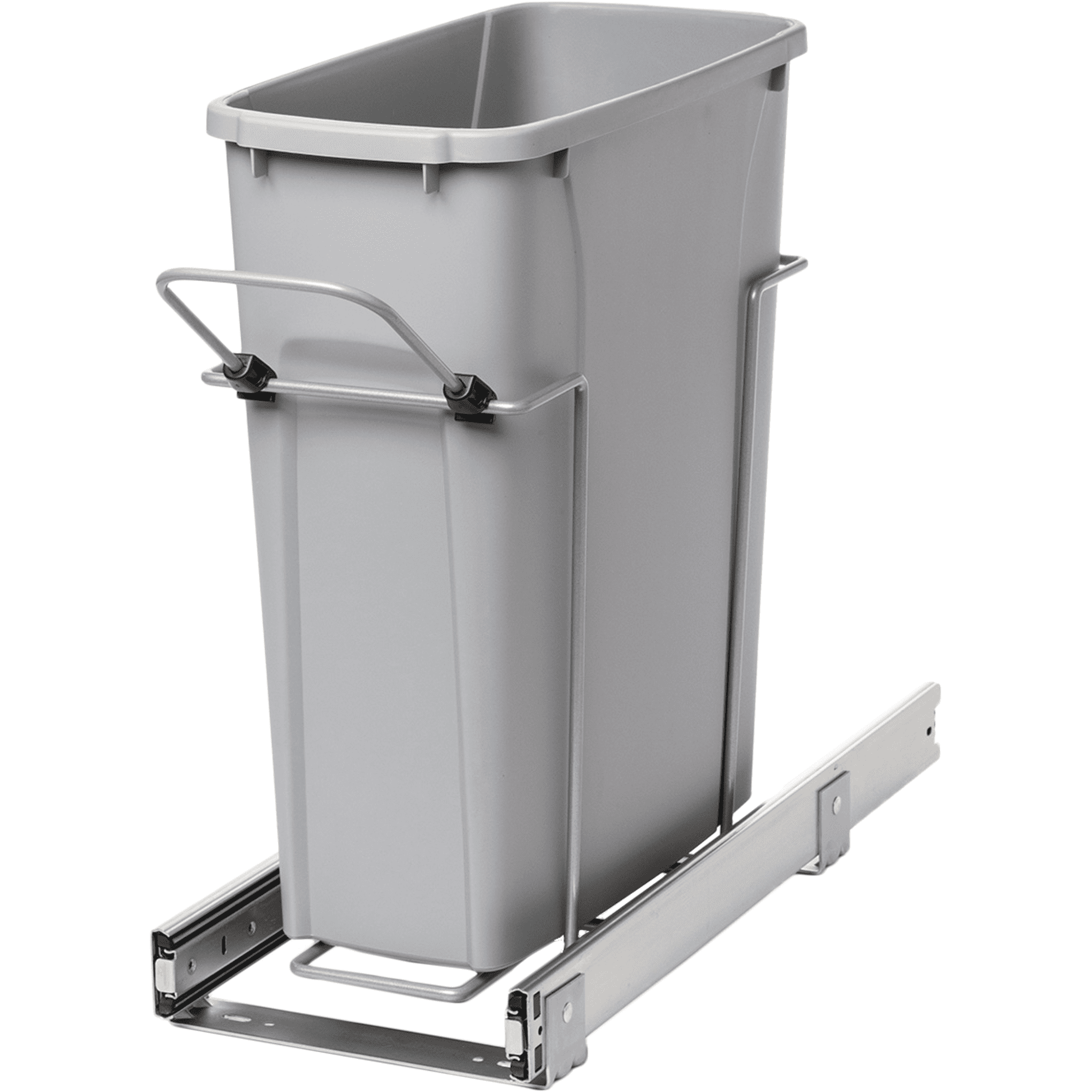 Single Pullout Trash Organizer Full Extension Soft Close System with Bin 36 Qt