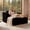 Black, variant on ChenyueFurn 60" Corduroy Chaise Lounge, Oversized Boneless Sofa Bed, Deep Seat Cloud Couch, No Assembly, Black