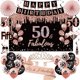 thumbnail image 1 of Kit de decoración de cumpleaños Uiorgui para 50 cumpleaños para mujer, 33 unidades, 1 of 6