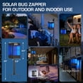 thumbnail image 3 of Solar Bug Zapper Outdoor, Rechargeable Mosquito Zapper 4200V with Auto-Sensing for Home, Patio, Backyard, Camping, 3 of 11