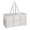 Light Grey, variant on Reusable Grocery Bag Utility Foldable Shopping Bag Large Capacity Zipper Closure Waterproof Multifunctional Tote Bag with Mesh Pockets