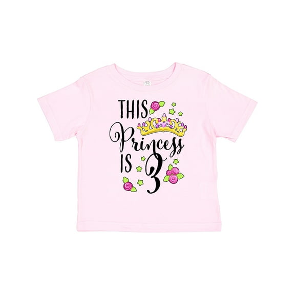Inktastic This Princess is Three Third Birthday Girls Toddler T-Shirt