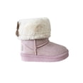 thumbnail image 3 of bebe Toddler Girl's Boots – Cozy Boots for Toddlers with Faux Fur Cuff and Butterfly Accent, 3 of 7