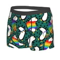 thumbnail image 2 of Balery Lgbt Penguin Men's Boxer Briefs, Soft and Breathable Cotton Underwear with nylon Waistband-Large, 2 of 9
