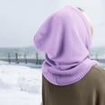 thumbnail image 7 of YEKEYI Hooded Scarf Hat Knit Balaclava Women Beanie Skull Cap with Drawstring Warm Winter Hats for Women Men Outdoor Sports, 7 of 7