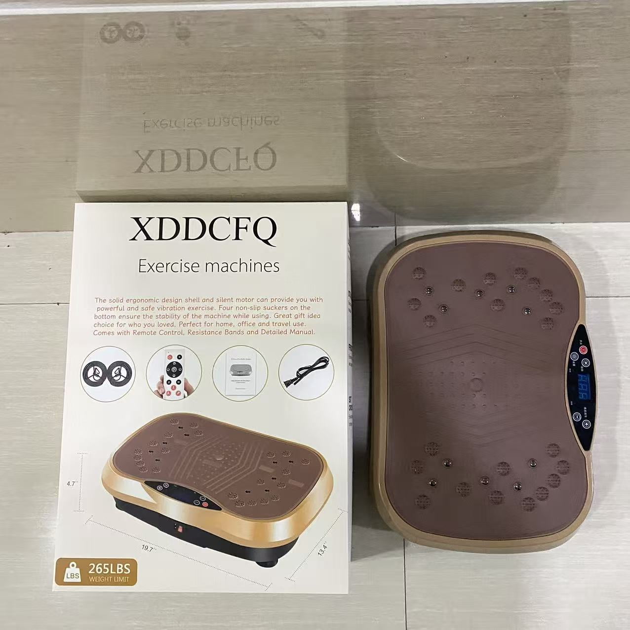 XDDCFQ Exercise machines - Full Body Workout Vibration Platform with Loop Bands & Remote Control for Home Fitness & Weight Loss & Muscle Toning