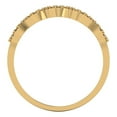 thumbnail image 5 of 0.1 ct Brilliant Round Cut Simulated Champagne 18K Yellow Gold Stackable Band SZ 5.25, 5 of 6