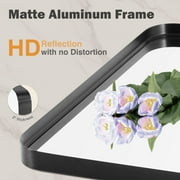 GIANNA Bathroom Mirror 40x 30 Wall Mirror, Vanity Mirror with Rectangular Metal Frame, Black