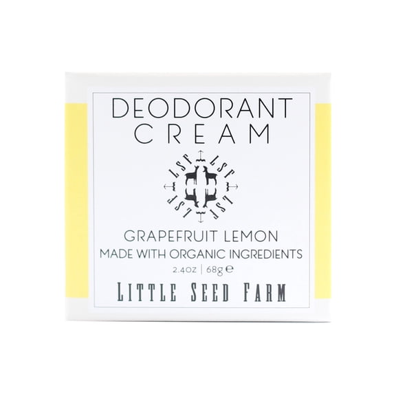Little Seed Farm Deodorant Cream, Grapefruit Lemon, 2.4 Oz