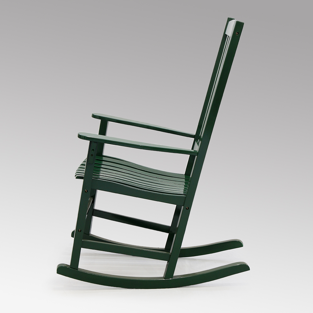 Monstay Solid Wood Outdoor Rocking Chair, Hunter Green - image 3 of 11